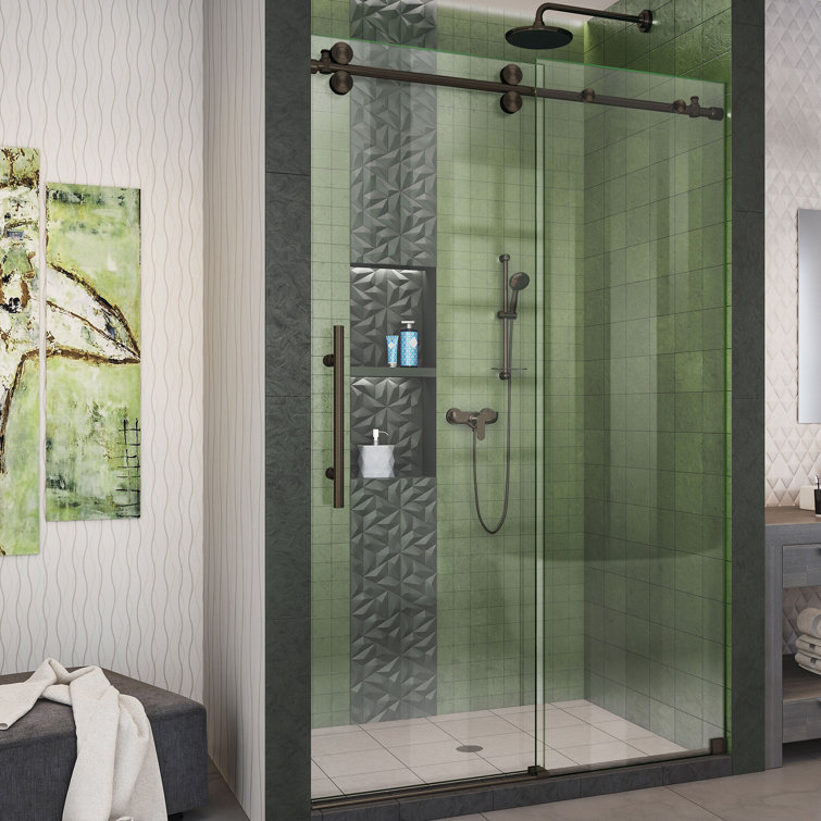 DreamLine EnigmaXO 68" W x 76" H Single Sliding Frameless Shower Door